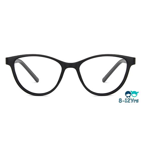 Shop online for Matte Black Grey Full Rim Cat Eye Kids (8-12 yrs ...