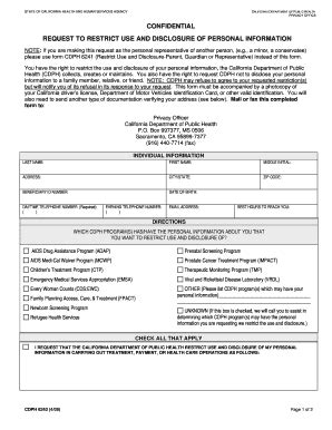 Fillable Online cdph ca cdph and fax form Fax Email Print - pdfFiller