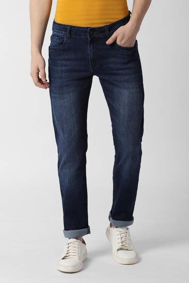 Buy Men Blue Mid Wash Jeans Online - 403739 | Peter England