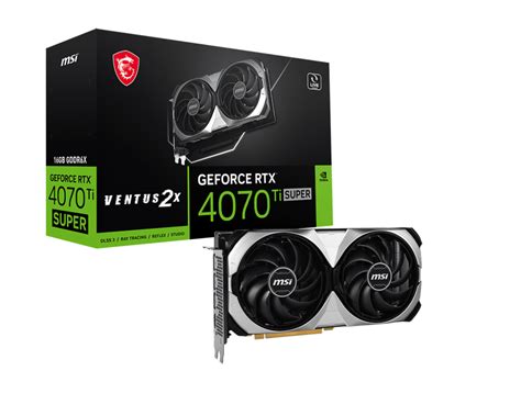 MSI GeForce RTX 4070 Ti SUPER 16G VENTUS 2X OC Graphics Card ...
