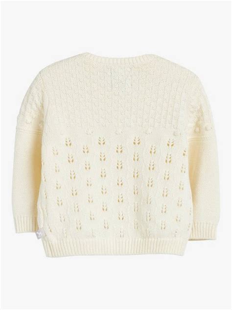 The Little Tailor Baby Three Piece Cardigan, Bloomer & Bonnet Set, Cream