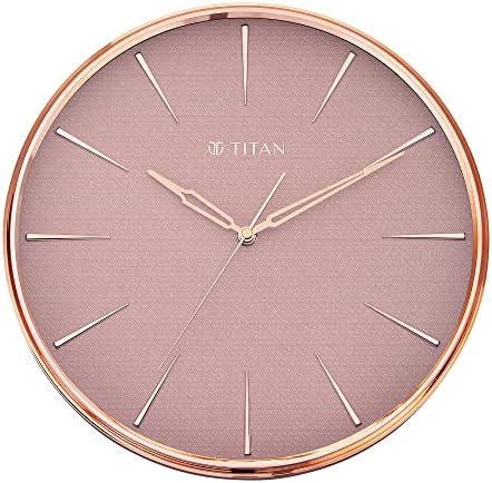 Buy Titan Plastic Contemporary Blue Analog Wall Clock with Overlayed ...