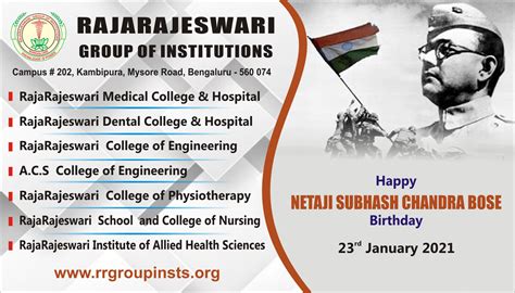 Netaji Subhas Chandra Bose - Birthday | RajaRajeswari Dental College ...