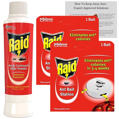 Ant Killer Bundle With Raid Ant Killer Powder & Raid Ant Bait Station ...