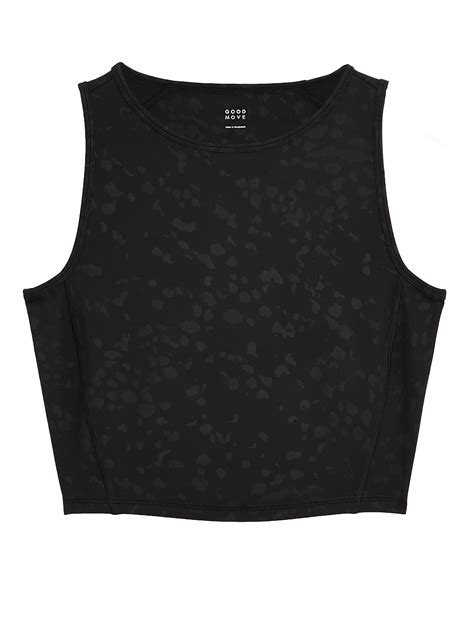 Buy Printed Scoop Neck Cropped Vest Top at Marks & Spencer