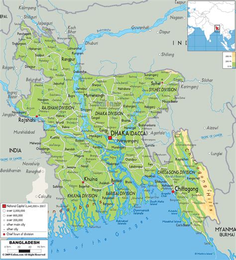Geographical Map Of Bangladesh