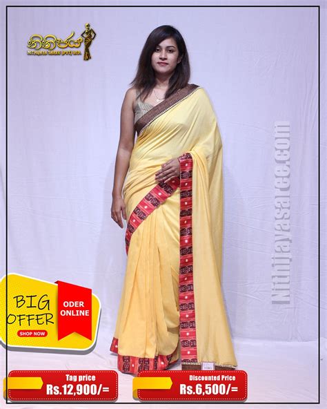 Yellow Color Rose Silk material Wedding saree | Nithijaya Saree
