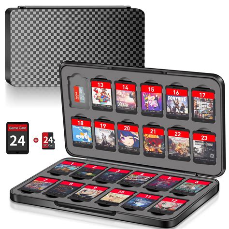 ZORBES® Switch Game Cassette Case for 24 Switch Game Cartridges ...