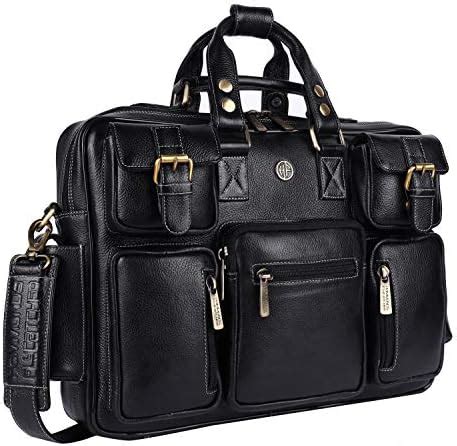 HAMMONDS FLYCATCHER Genuine Leather Office Bag for Men - 15.6 Inch ...