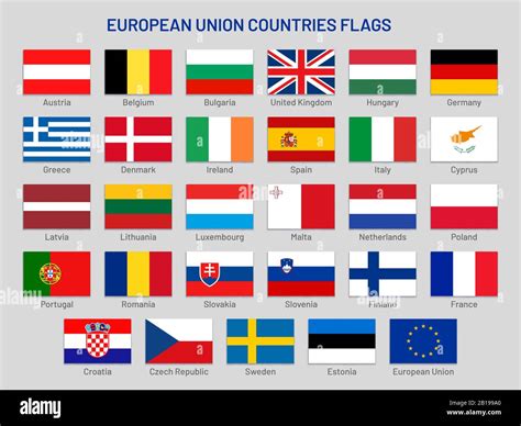 Eu Countries And Flags