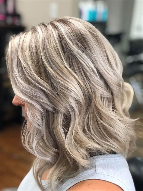 Blonde Hair Highlights Full Foil Lob | Blonde hair inspiration, Brown ...