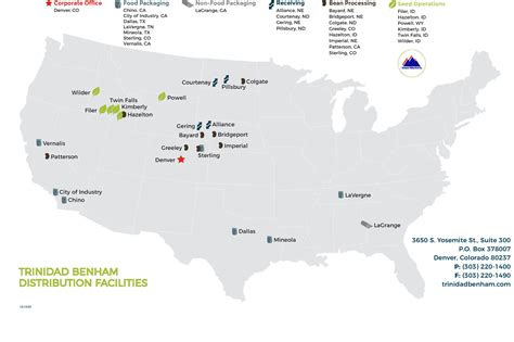 Our Story - Locations - Trinidad Benham Corporation