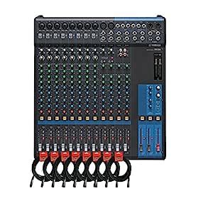 Yamaha MG16 16-channel Analog Mixer Bundle with 10 Microphone Preamps ...