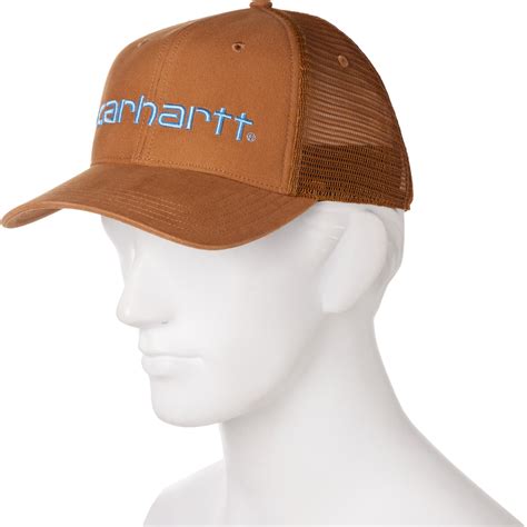 Carhartt 101195 Canvas Mesh-Back Logo Graphic Baseball Cap (For Men)