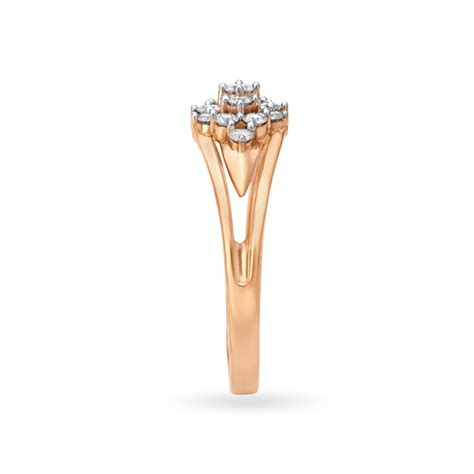 Luxurious 18 Karat Rose Gold And Diamond Finger Ring