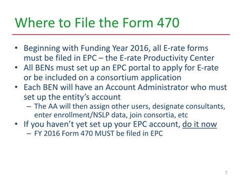 Erate Form 470