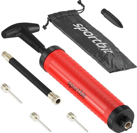 SPORTBIT Ball Pump with 3 Needles, Nozzle, Extension Hose, Pouch ...