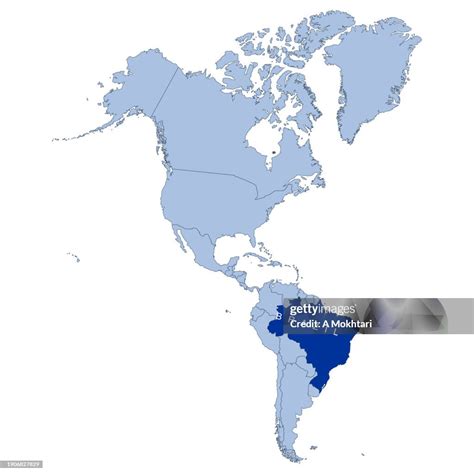 Map Of Brazil In The American Continent High-Res Vector Graphic - Getty ...