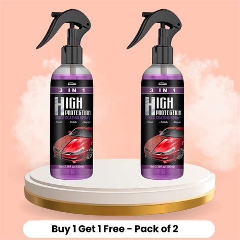 3 in 1 High Protection Quick Car Ceramic Coating Spray - Buy 1 Get 1 f ...