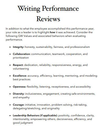 Performance Management Review Object Example 的图像结果