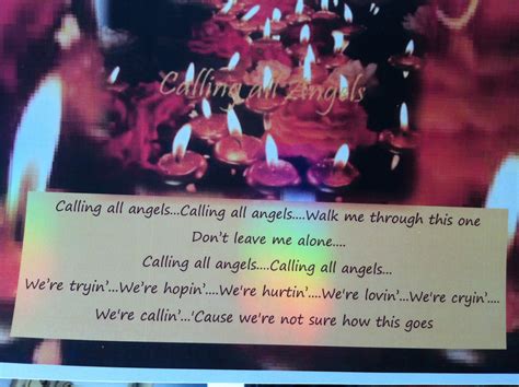 “Calling all angels” youtube and lyrics | Hold You In My Heart