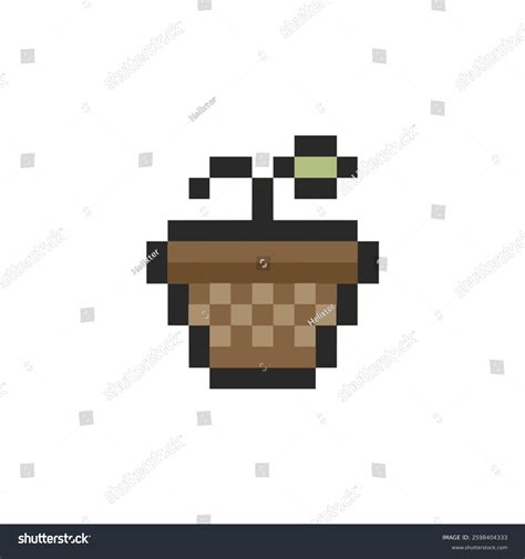 Sprout Plant Retro Pixel Art Stock Vector (Royalty Free) 2598404333 ...