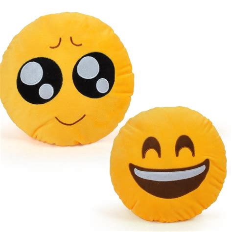 Cortina Polyester Smiley Emoji Soft Pillow - 15.7"X15.7" (Multicolor ...