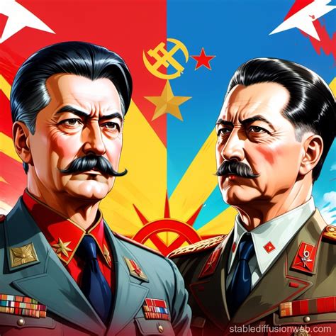 Stalin vs. Hitler Comparison | Stable Diffusion Online