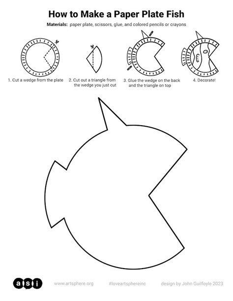 Image result for Paper Plate Fish Pattern