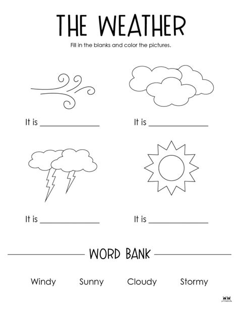 Image result for Weather Worksheets