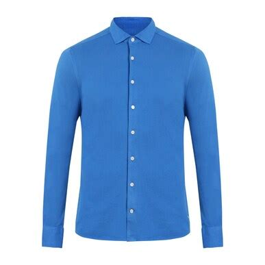 Buy Men Blue Solid Long Sleeve Casual Shirts Online - 694286 | The ...