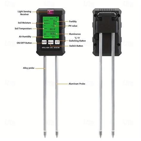 6-in-1 Digital Soil pH Meter for Garden Plants, Professional Soil ...