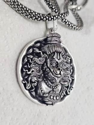 Whitechimes Hanuman Chalisa Black Silver Alloy Locket Set , Hanuman ...