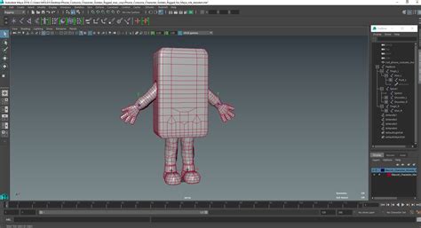 3D Phone Costume Character Golden Rigged for Maya | 3D Molier International