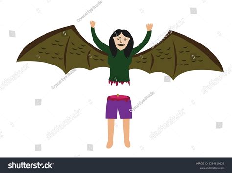 Philippine Mythical Creature Called Manananggal Separates Stock Vector ...