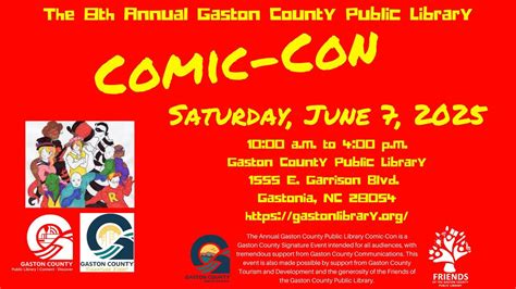 The 8th Annual Gaston County Public Library Comic-Con, Gaston County ...