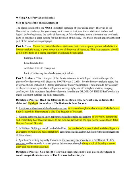 Literary Analysis Essay Wonder at Matthew Blackburn blog