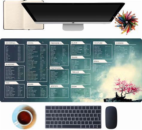 InfoMatbyCWLabs Excel Cheat Sheet Desk Mat – Large Keyboard Pad India ...