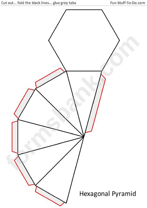 Image result for Hexagonal Pyramid Cut Out