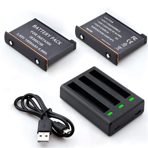 2 Pack Batteries Fit For Insta360 X3 Camera 3 Channel | Desertcart INDIA