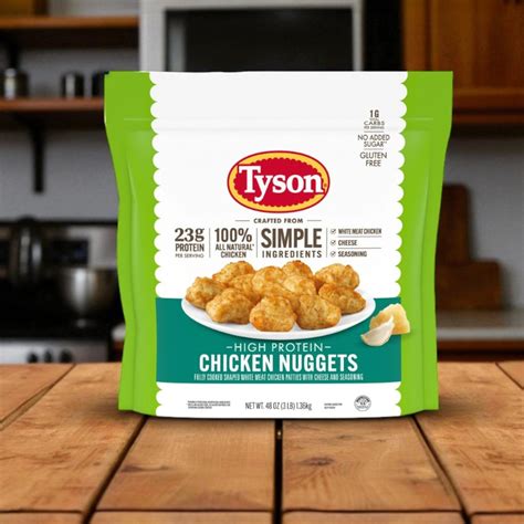 Tyson Simple Ingredient Chicken Nuggets, Frozen, 3 lbs