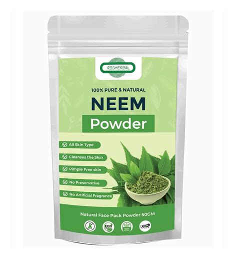 RS3HERBAL Neem Face Pack Powder For Pimple Free Skin | Helps In ...