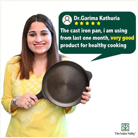 Super Smooth Cast Iron Shallow Fry Pan with Long Handle | The Indus Valley