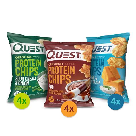 Buy Quest Nutrition Protein Chips Variety Pack, (BBQ, Cheddar & Sour ...