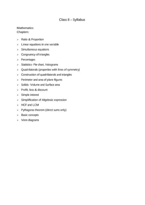 Image result for Class 8 Maths Syllabus NCERT