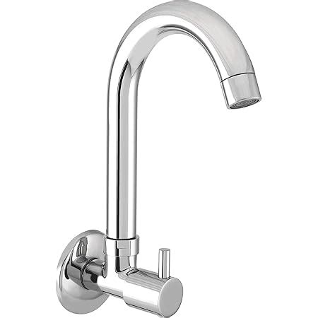 10X Brass Kitchen Sink Tap ST-T123 Wall Mount Chrome Plate : Amazon.in ...