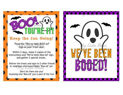 You've Been Booed Digital Download - Halloween Printable - Tag Game for Neighbors and Friends ...