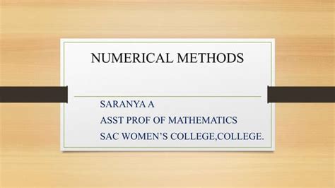 Image result for Numerical Methods Slide Design