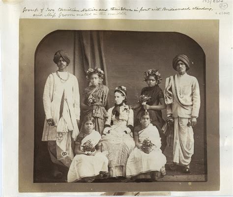 Group of two Christian Natives and their Wives in front with two ...