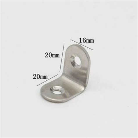 10pcs Corner Brackets Stainless Steel 90 Degree L Shape Corner Joint B ...